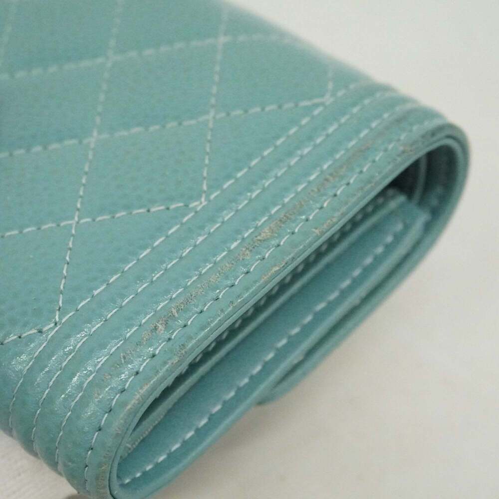 CHANEL Blue Caviar Leather Wallet - Picture 7 of 8
